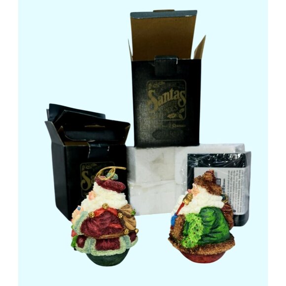 Santas Through The Decades 1930 & 1950 Vtg Box Collectible Christmas Figurines - Picture 2 of 12